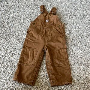 Carhartt Baby Boys' Canvas Overall Flannel Lined